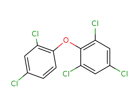 Molecular Structure of 104294-16-8 (2,2',4,4',6-pentachlorodiphenyl ether)