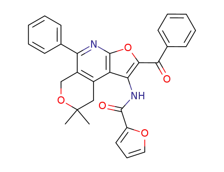2-Furancarboxamide, N-(2-benzoyl-8,9-dihydro-8,8-dimethyl-5-phenyl-6H-furo(2,3-b)pyrano(4,3-d)pyridin-1-yl)-