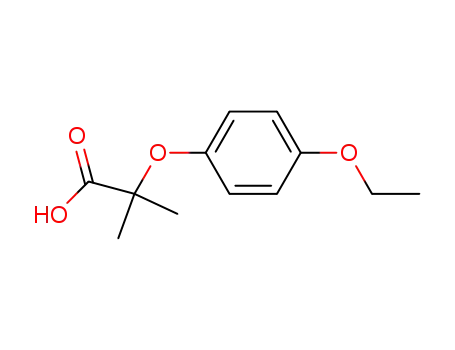 Molecular Structure of 154548-95-5 (Propanoic acid, 2-(4-ethoxyphenoxy)-2-methyl-)