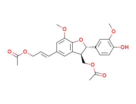 Molecular Structure of 184046-40-0 (Dimeric coniferyl acetate)