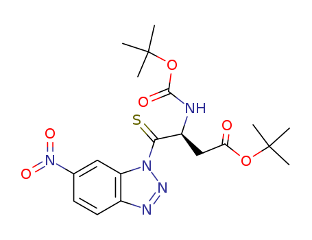 1H-Benzotriazole-1-butanoicacid, b-[[(1,1-dimethylethoxy)carbonyl]amino]-6-nitro-g-thioxo-, 1,1-dimethylethylester, (bS)-