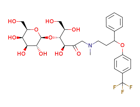 (3S,4R,5R)-3,5,6-Trihydroxy-1-{methyl-[3-phenyl-3-(4-trifluoromethyl-phenoxy)-propyl]-amino}-4-((2S,3R,4S,5R,6R)-3,4,5-trihydroxy-6-hydroxymethyl-tetrahydro-pyran-2-yloxy)-hexan-2-one
