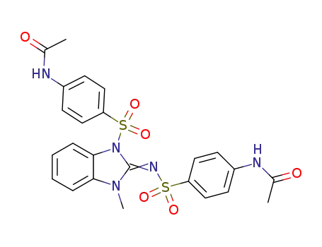 Molecular Structure of 193696-70-7 (N-[4-[(2Z)-2-(4-acetamidophenyl)sulfonylimino-3-methyl-benzoimidazol-1 -yl]sulfonylphenyl]acetamide)