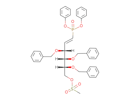 Methanesulfonic acid (E)-(2R,3S,4R)-2,3,4-tris-benzyloxy-6-(diphenoxy-phosphoryl)-hex-5-enyl ester