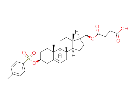 Succinic acid mono-{(R)-1-[(3S,8S,9S,10R,13S,14S,17S)-10,13-dimethyl-3-(toluene-4-sulfonyloxy)-2,3,4,7,8,9,10,11,12,13,14,15,16,17-tetradecahydro-1H-cyclopenta[a]phenanthren-17-yl]-ethyl} ester