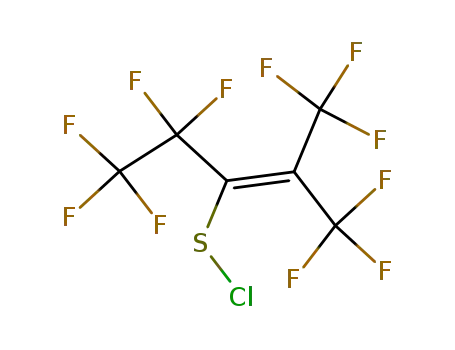 Molecular Structure of 80436-77-7 (2-Pentene-3-sulfenyl chloride,
1,1,1,4,4,5,5,5-octafluoro-2-(trifluoromethyl)-)