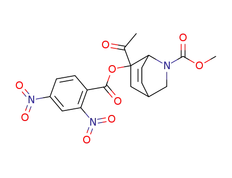 Molecular Structure of 195200-00-1 (2-Azabicyclo[2.2.2]oct-5-ene-2-carboxylic acid,
7-acetyl-7-[(2,4-dinitrobenzoyl)oxy]-, methyl ester)