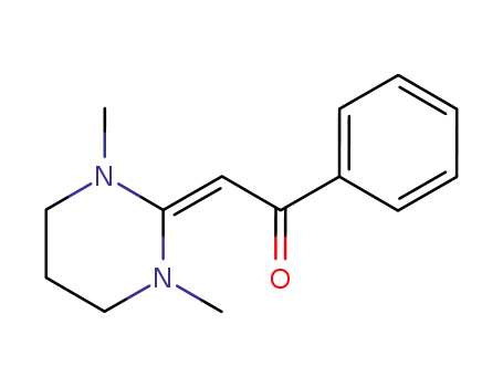 Molecular Structure of 223440-60-6 (2-(1,3-Dimethyl-tetrahydro-pyrimidin-2-ylidene)-1-phenyl-ethanone)