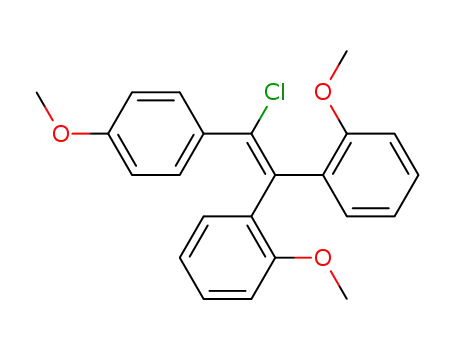 Molecular Structure of 62378-30-7 (Benzene, 1,1'-[chloro(4-methoxyphenyl)ethenylidene]bis[2-methoxy-)