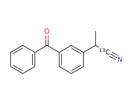 (R,S)-2-(3-benzoylphenyl)-[1-13C]-propanenitrile