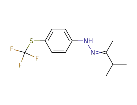 Molecular Structure of 88581-43-5 (2-Butanone, 3-methyl-, [4-[(trifluoromethyl)thio]phenyl]hydrazone)