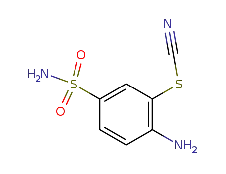 Molecular Structure of 5332-65-0 (2-amino-5-sulfamoylphenyl thiocyanate)