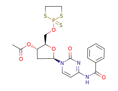 Acetic acid (2R,3S,5R)-5-(4-benzoylamino-2-oxo-2H-pyrimidin-1-yl)-2-(2-thioxo-2λ<sup>5</sup>-[1,3,2]dithiaphospholan-2-yloxymethyl)-tetrahydro-furan-3-yl ester