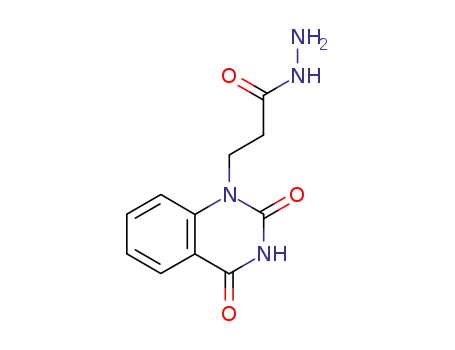 Molecular Structure of 199915-80-5 (3-(2,4-dioxo-3,4-dihydroquinazolin-1(2H)-yl)propanohydrazide)
