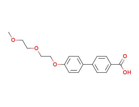 Molecular Structure of 823222-06-6 (4-{4-[2-(2-methoxyethoxy)ethoxy]phenyl} benzoic acid)