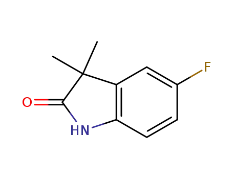 Molecular Structure of 866209-99-6 (3,3-dimethyl-5-fluorooxindole)