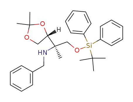 Benzyl-[(R)-2-(tert-butyl-diphenyl-silanyloxy)-1-((R)-2,2-dimethyl-[1,3]dioxolan-4-yl)-1-methyl-ethyl]-amine