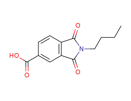 Molecular Structure of 96296-39-8 (2-BUTYL-1,3-DIOXO-2,3-DIHYDRO-1H-ISOINDOLE-5-CARBOXYLIC ACID)