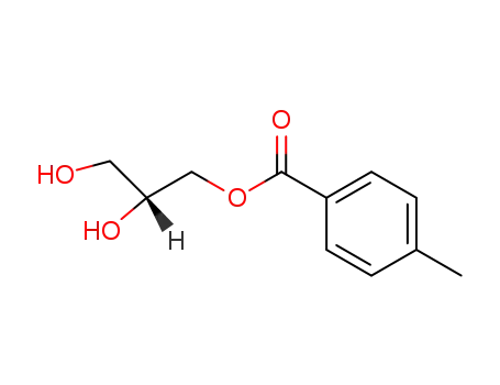 Molecular Structure of 74628-83-4 (Benzoic acid, 4-methyl-, (2R)-2,3-dihydroxypropyl ester)