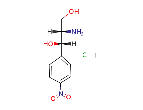 Molecular Structure of 19534-26-0 (1,3-Propanediol,2-amino-1-(4-nitrophenyl)-, hydrochloride (1:1), (1S,2S)-)