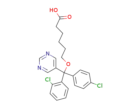 (+/-)-6-[(2-chlorophenyl)-(4'-chlorophenyl)pyrimidin-5-yl-methoxy]hexanoic acid