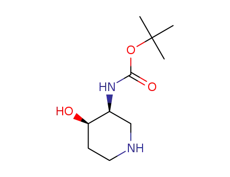 Molecular Structure of 1523541-91-4 ((+/-)-tert-butyl (cis-4-hydroxypiperidin-3-yl)carbamate)