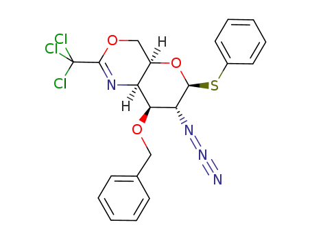 (4aS,6S,7R,8S,8aR)-7-Azido-8-benzyloxy-6-phenylsulfanyl-2-trichloromethyl-4,4a,6,7,8,8a-hexahydro-pyrano[3,2-d][1,3]oxazine