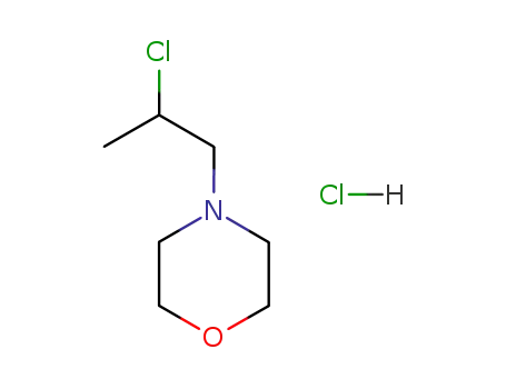 Molecular Structure of 100859-99-2 (Morpholine, 4-(2-chloropropyl)-, hydrochloride)
