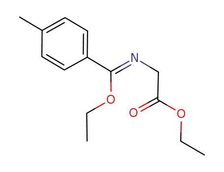 Molecular Structure of 61151-78-8 (Glycine, N-[ethoxy(4-methylphenyl)methylene]-, ethyl ester)