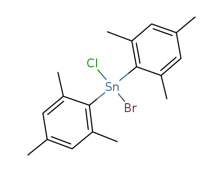 Molecular Structure of 144650-36-2 (Stannane, bromochlorobis(2,4,6-trimethylphenyl)-)