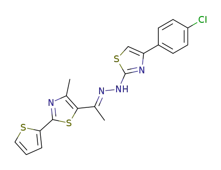 N-[4-(4-Chloro-phenyl)-thiazol-2-yl]-N'-[1-(4-methyl-2-thiophen-2-yl-thiazol-5-yl)-eth-(E)-ylidene]-hydrazine