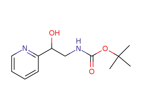 Molecular Structure of 213990-62-6 (rac-tert-butyl [2-hydroxy-2-(pyridin-2-yl)ethyl]carbamate)