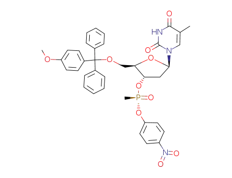 (Sp)-5'-O-monomethoxytritylthymidine 3'-O-<O-(4-nitrophenyl)methanephosphonate>