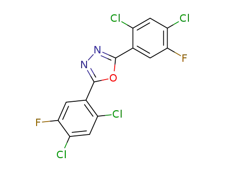 Molecular Structure of 307557-48-8 (2,5-BIS(2,4-DICHLORO-5-FLUOROPHENYL)-1,3,4-OXADIAZOLE)