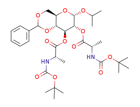 isopropyl 4,6-O-benzylidene-2,3-di-O-(N-tert-butoxycarbonyl-L-alanyl)-α-D-glucopyranoside