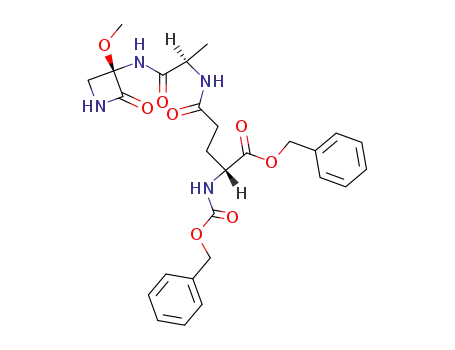 (3R)-3-(O-benzyl-N-benzyloxycarbonyl-D-γ-glutamyl-D-alanylamino)-3-methoxy-2-azetidinone