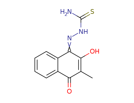 Hydrazinecarbothioamide,2-(2-hydroxy-3-methyl-4-oxo-1(4H)-naphthalenylidene)- cas  29020-78-8