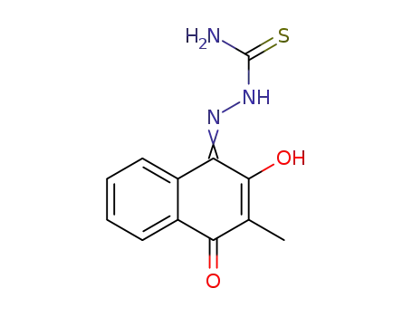 Molecular Structure of 29020-78-8 ((1Z)-4-hydroxy-3-methylnaphthalene-1,2-dione 1-thiosemicarbazone)