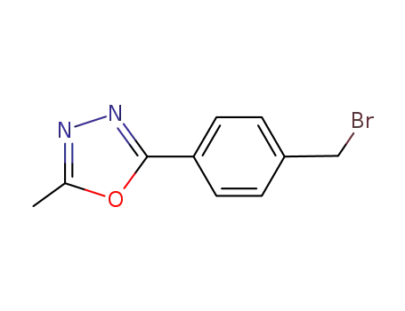 Molecular Structure of 946409-17-2 (2-[4-(BROMOMETHYL)PHENYL]-5-METHYL-1,3,4-OXADIAZOLE)