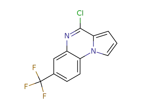 Molecular Structure of 136773-68-7 (Pyrrolo[1,2-a]quinoxaline, 4-chloro-7-(trifluoromethyl)-)
