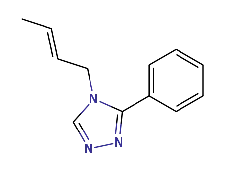 Molecular Structure of 402598-99-6 (4H-1,2,4-Triazole, 4-(2E)-2-butenyl-3-phenyl-)