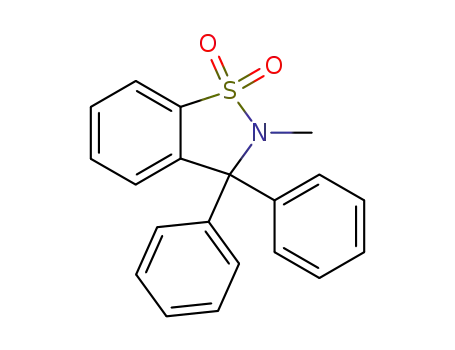 Molecular Structure of 15449-03-3 (2-methyl-3,3-diphenyl-2,3-dihydro-1,2-benzothiazole 1,1-dioxide)