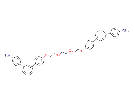 Molecular Structure of 401515-83-1 (Benzenamine,
4-[3-[4-[2-[2-[2-[4-[5-(4-aminophenyl)-1,3,6-cycloheptatrien-1-yl]phenoxy
]ethoxy]ethoxy]ethoxy]phenyl]-2,4,6-cycloheptatrien-1-yl]-)
