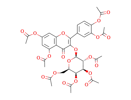 Molecular Structure of 73489-99-3 (hyperoside octaacetate)