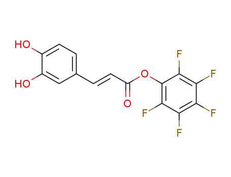 Molecular Structure of 916348-43-1 (pentafluorophenyl 3,4-dihydroxycinnamate)