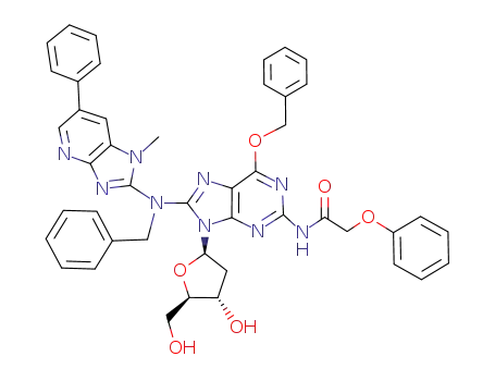 N-(O<sup>6</sup>-benzyl-N<sup>2</sup>-phenoxyacetyl-2'-deoxyguanosin-8-yl)-N-benzyl-2-amino-1-methyl-6-phenylimidazo[4,5-b]pyridine