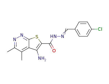 5-Amino-3,4-dimethyl-thieno[2,3-c]pyridazine-6-carboxylic acid [1-(4-chloro-phenyl)-meth-(Z)-ylidene]-hydrazide
