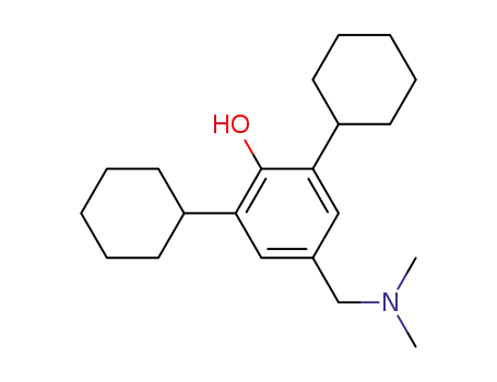Molecular Structure of 63485-36-9 (Phenol, 2,6-dicyclohexyl-4-[(dimethylamino)methyl]-)