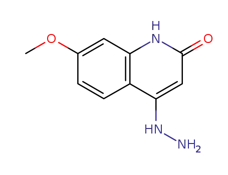 Molecular Structure of 920276-12-6 (2(1H)-Quinolinone, 4-hydrazinyl-7-methoxy-)