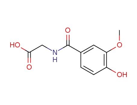 Molecular Structure of 1212-04-0 (N-[(4-hydroxy-3-methoxyphenyl)carbonyl]glycine)